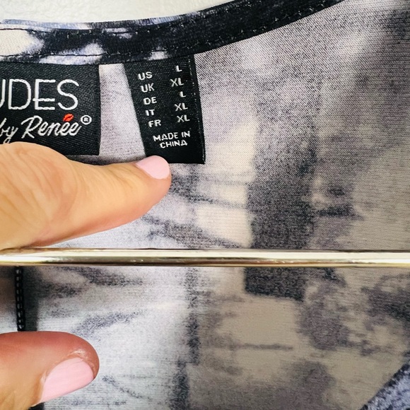 Attitudes by Renée Maxi Dress – L Black/Grey/White - Picture 5 of 15